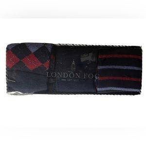 3 pack London fog dress/casual socks open package discount